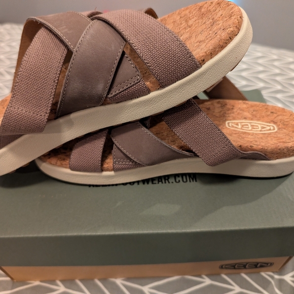Keen Elle Mixed Slide‎ Women Size 7.5 Brindle/Birch NIB - Picture 2 of 7